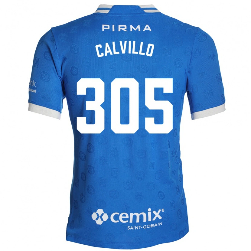 Danxen Niño Camiseta Carlos Calvillo #305 Azul Blanco Rojo 1ª Equipación 2026/27 La Camisa