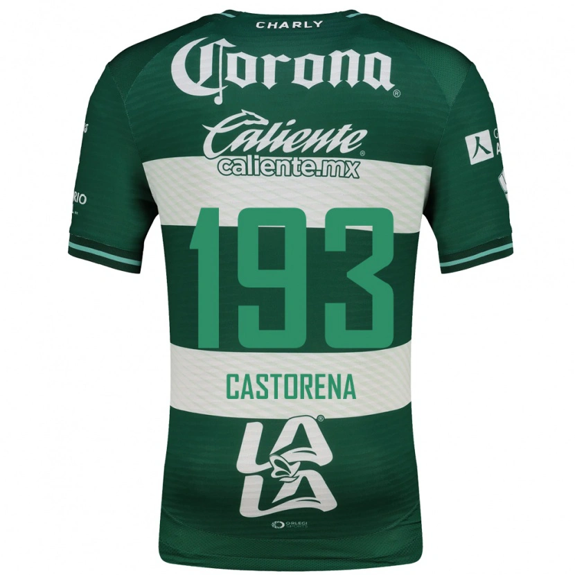 Danxen Niño Camiseta Damián Castorena #193 Verde Blanco 1ª Equipación 2026/27 La Camisa