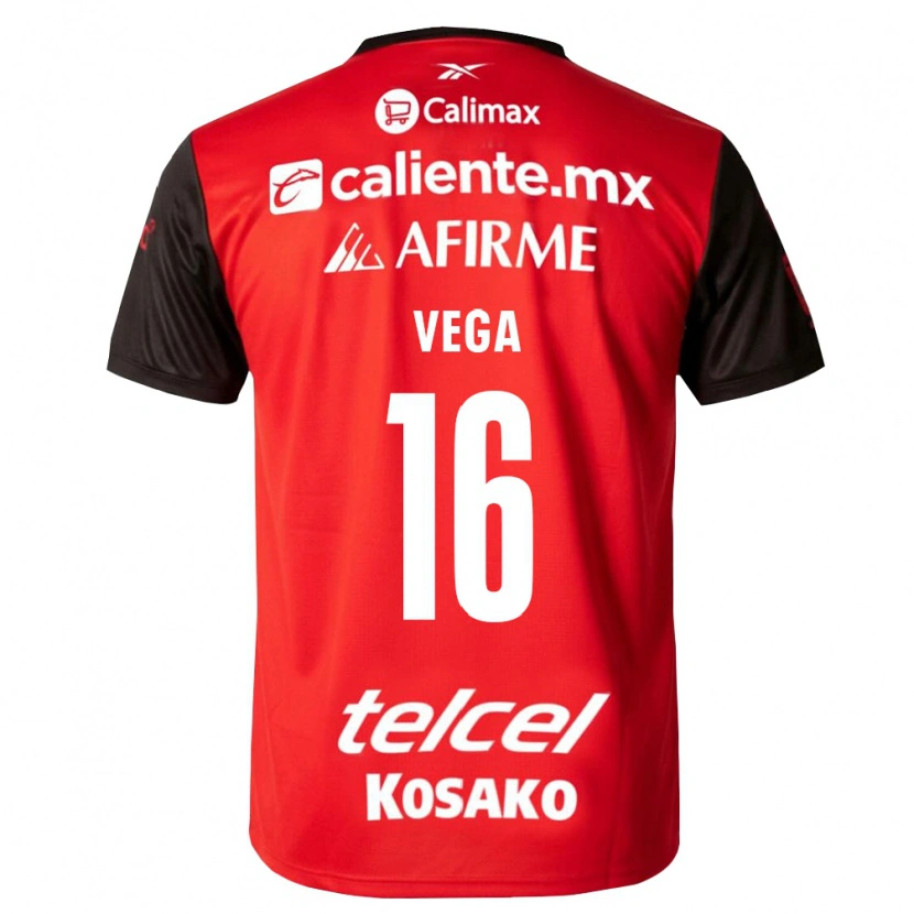 Danxen Niño Camiseta Alan Vega #16 Negro Rojo 1ª Equipación 2026/27 La Camisa