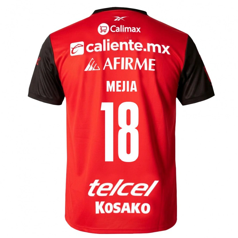 Danxen Niño Camiseta Aarón Mejía #18 Negro Rojo 1ª Equipación 2026/27 La Camisa
