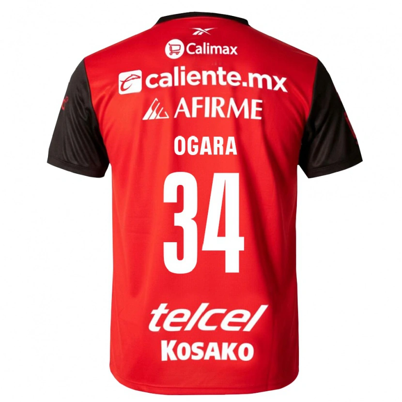 Danxen Niño Camiseta Gerson Ogara #34 Negro Rojo 1ª Equipación 2026/27 La Camisa