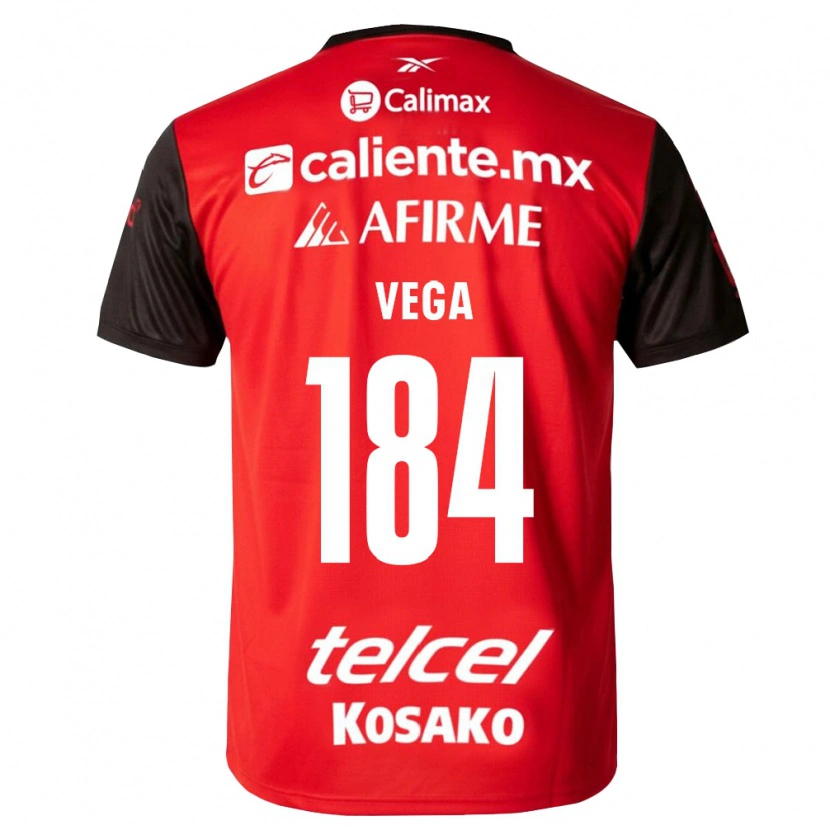 Danxen Niño Camiseta Daniel Vega #184 Negro Rojo 1ª Equipación 2026/27 La Camisa