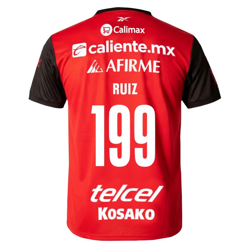 Danxen Niño Camiseta Emilio Ruiz #199 Negro Rojo 1ª Equipación 2026/27 La Camisa