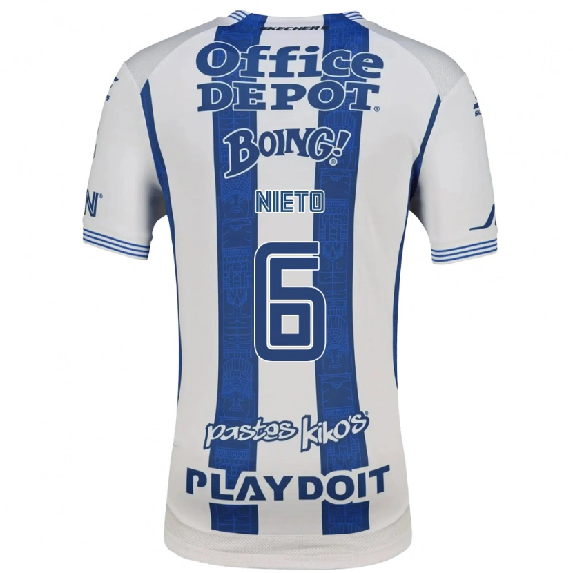 Danxen Niño Camiseta Karla Nieto #6 Blanco Azul Marino 1ª Equipación 2026/27 La Camisa