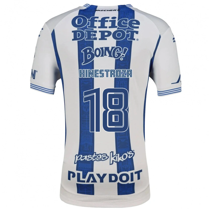 Danxen Niño Camiseta Marino Hinestroza #18 Blanco Azul Marino 1ª Equipación 2026/27 La Camisa