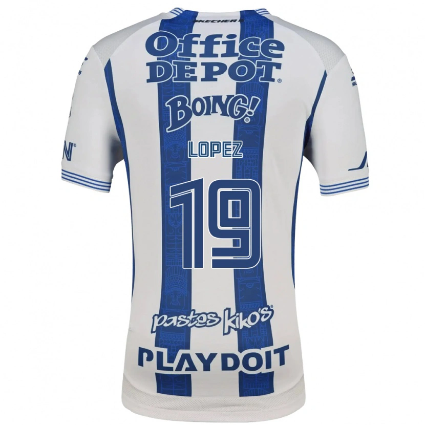 Danxen Niño Camiseta Javier Eduardo López #19 Blanco Azul Marino 1ª Equipación 2026/27 La Camisa