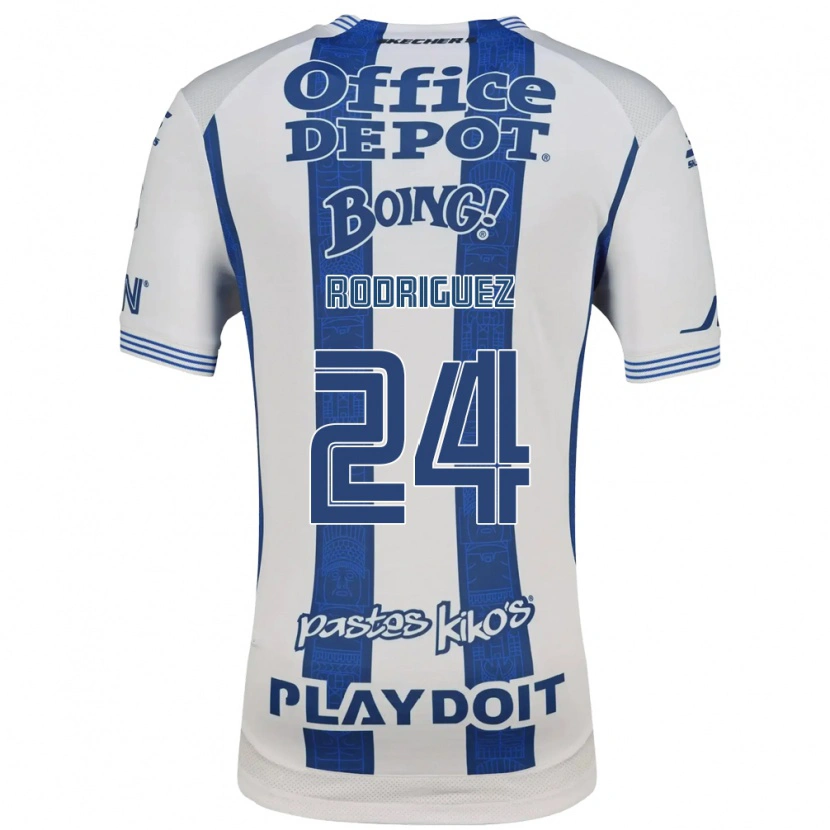 Danxen Niño Camiseta Luis Rodriguez #24 Blanco Azul Marino 1ª Equipación 2026/27 La Camisa
