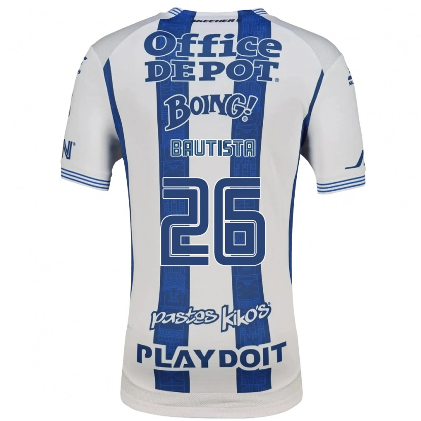 Danxen Niño Camiseta Alán Bautista #26 Blanco Azul Marino 1ª Equipación 2026/27 La Camisa