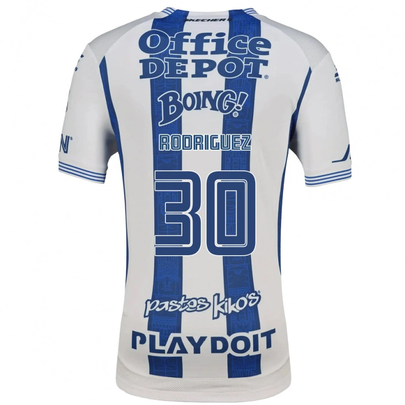Danxen Niño Camiseta Lenin Rodríguez #30 Blanco Azul Marino 1ª Equipación 2026/27 La Camisa