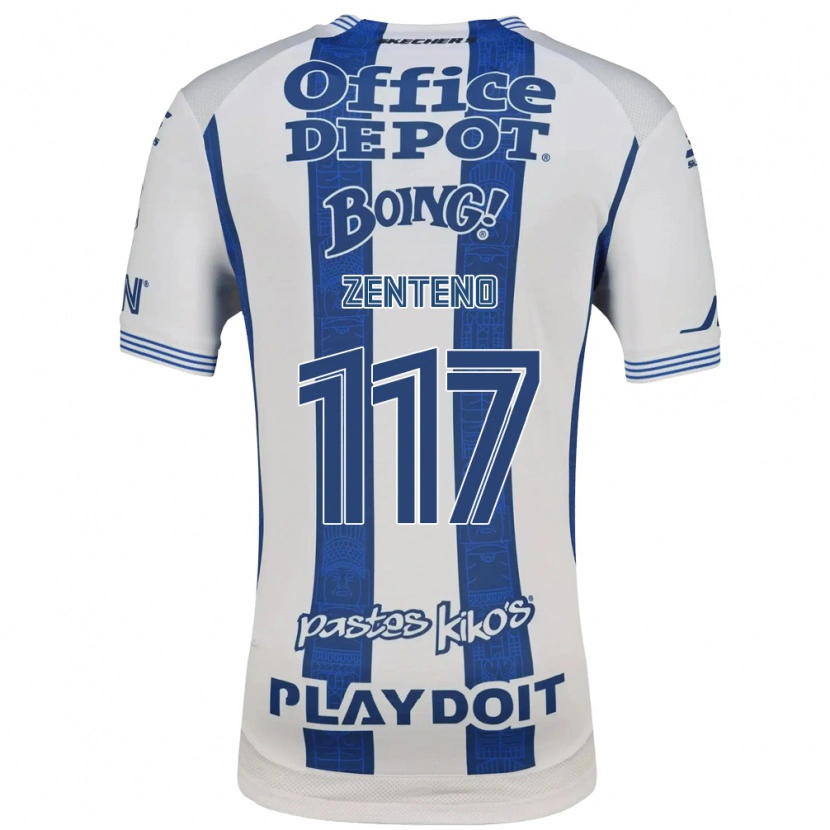 Danxen Niño Camiseta Gustavo Zenteno #117 Blanco Azul Marino 1ª Equipación 2026/27 La Camisa