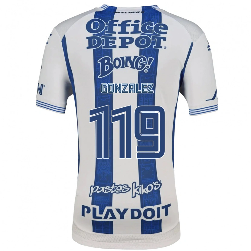 Danxen Niño Camiseta Juan González #119 Blanco Azul Marino 1ª Equipación 2026/27 La Camisa