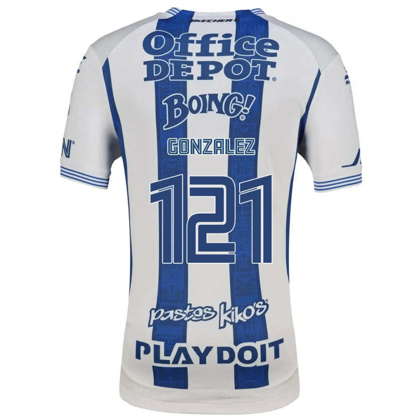 Danxen Niño Camiseta Cristian González #121 Blanco Azul Marino 1ª Equipación 2026/27 La Camisa