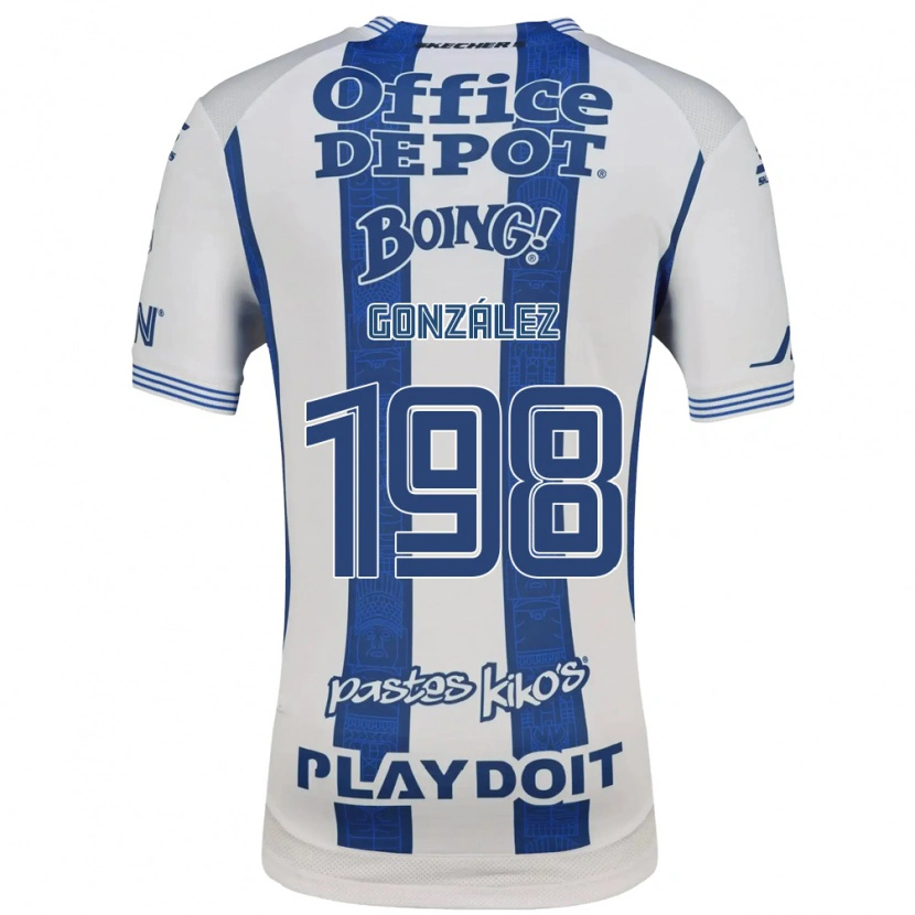 Danxen Niño Camiseta Osvaldo González #198 Blanco Azul Marino 1ª Equipación 2026/27 La Camisa
