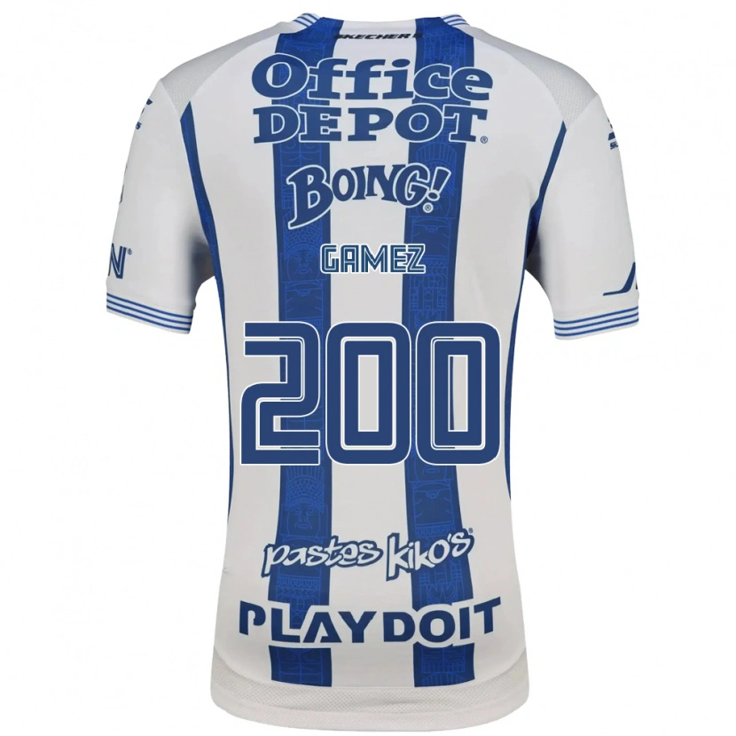 Danxen Niño Camiseta Sergio Gámez #200 Blanco Azul Marino 1ª Equipación 2026/27 La Camisa