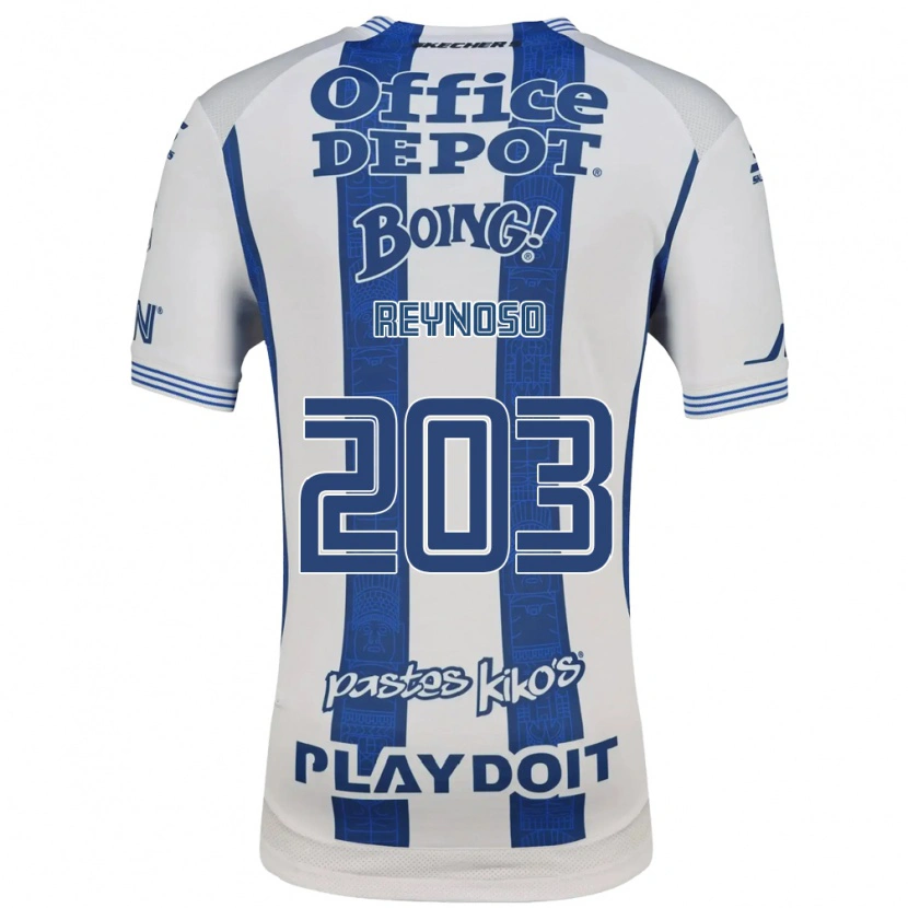 Danxen Niño Camiseta Braulio Reynoso #203 Blanco Azul Marino 1ª Equipación 2026/27 La Camisa