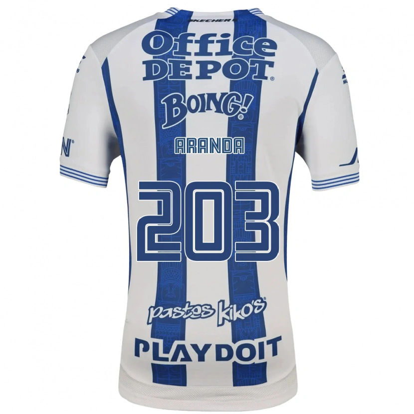 Danxen Niño Camiseta Juan Aranda #203 Blanco Azul Marino 1ª Equipación 2026/27 La Camisa