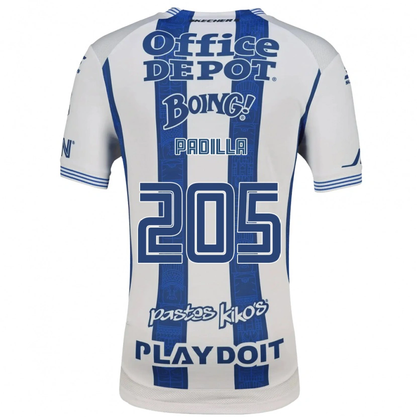 Danxen Niño Camiseta Ángel Padilla #205 Blanco Azul Marino 1ª Equipación 2026/27 La Camisa