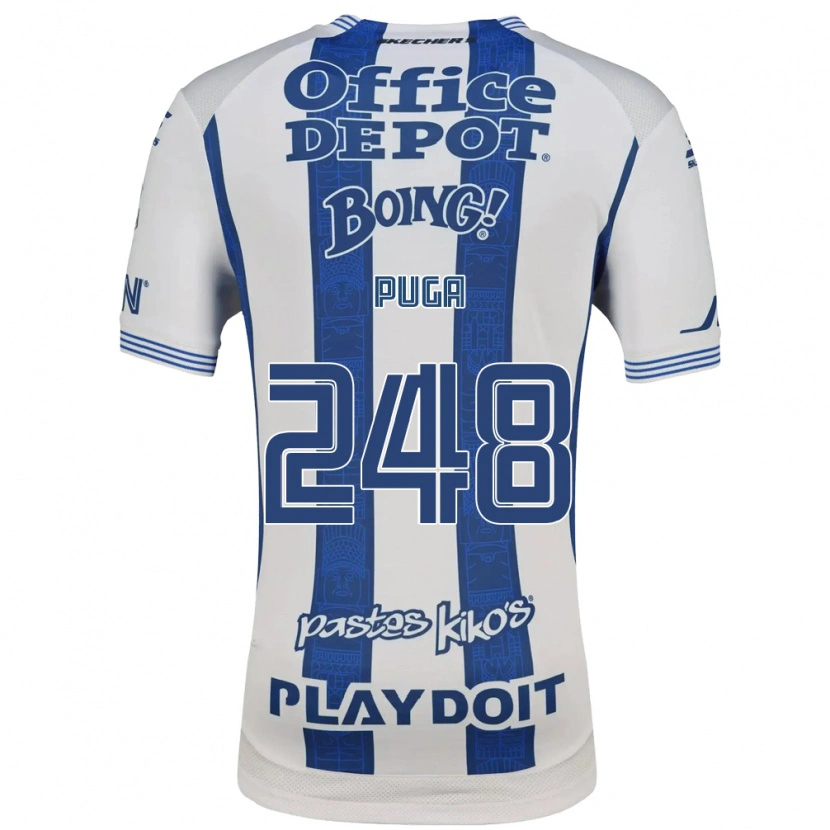 Danxen Niño Camiseta Luis Puga #248 Blanco Azul Marino 1ª Equipación 2026/27 La Camisa