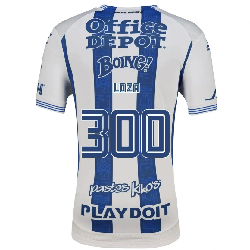 Danxen Niño Camiseta Santino Loza #300 Blanco Azul Marino 1ª Equipación 2026/27 La Camisa