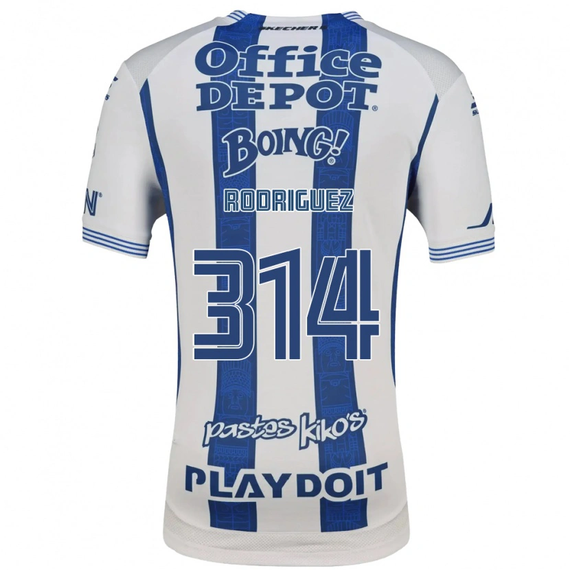 Danxen Niño Camiseta Alan Rodríguez #314 Blanco Azul Marino 1ª Equipación 2026/27 La Camisa