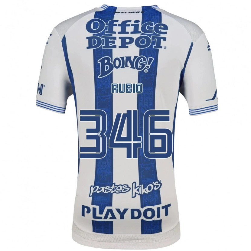 Danxen Niño Camiseta Mateo Rubio #346 Blanco Azul Marino 1ª Equipación 2026/27 La Camisa