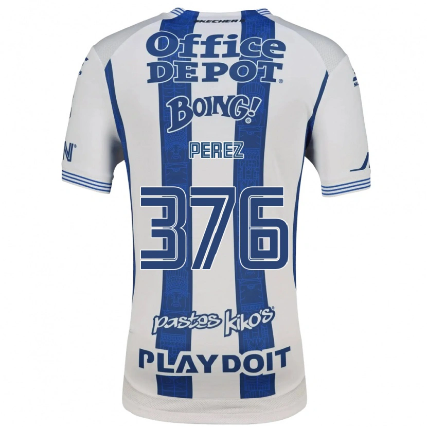 Danxen Niño Camiseta Abraham Pérez #376 Blanco Azul Marino 1ª Equipación 2026/27 La Camisa