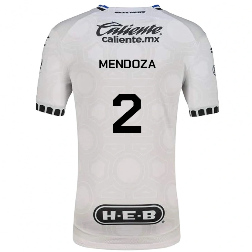 Danxen Niño Camiseta Omar Mendoza #2 Blanco Negro Azul 1ª Equipación 2026/27 La Camisa