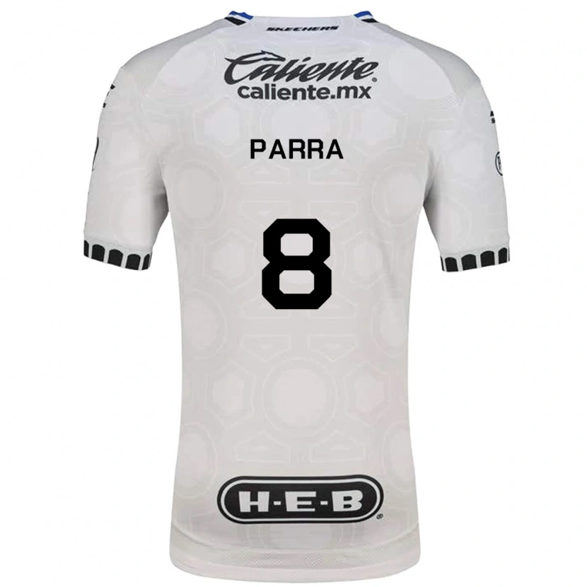Danxen Niño Camiseta Bernardo Parra #8 Blanco Negro Azul 1ª Equipación 2026/27 La Camisa