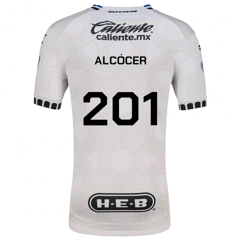 Danxen Niño Camiseta Julián Alcócer #201 Blanco Negro Azul 1ª Equipación 2026/27 La Camisa