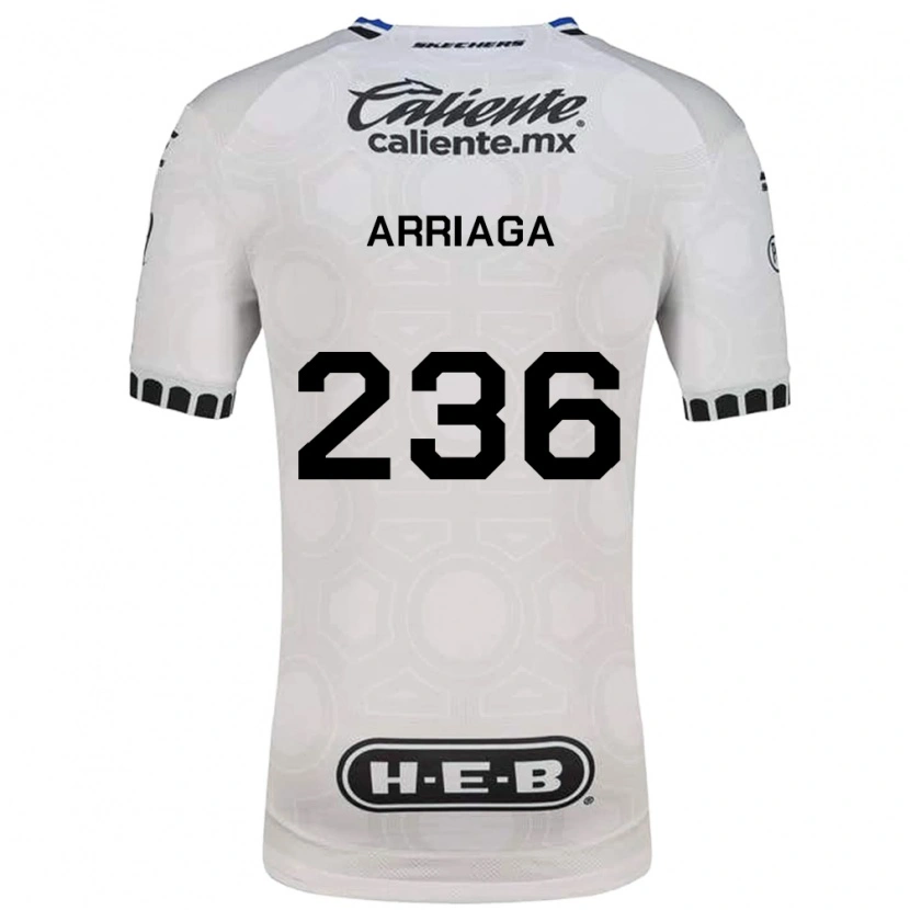 Danxen Niño Camiseta Cristopher Arriaga #236 Blanco Negro Azul 1ª Equipación 2026/27 La Camisa