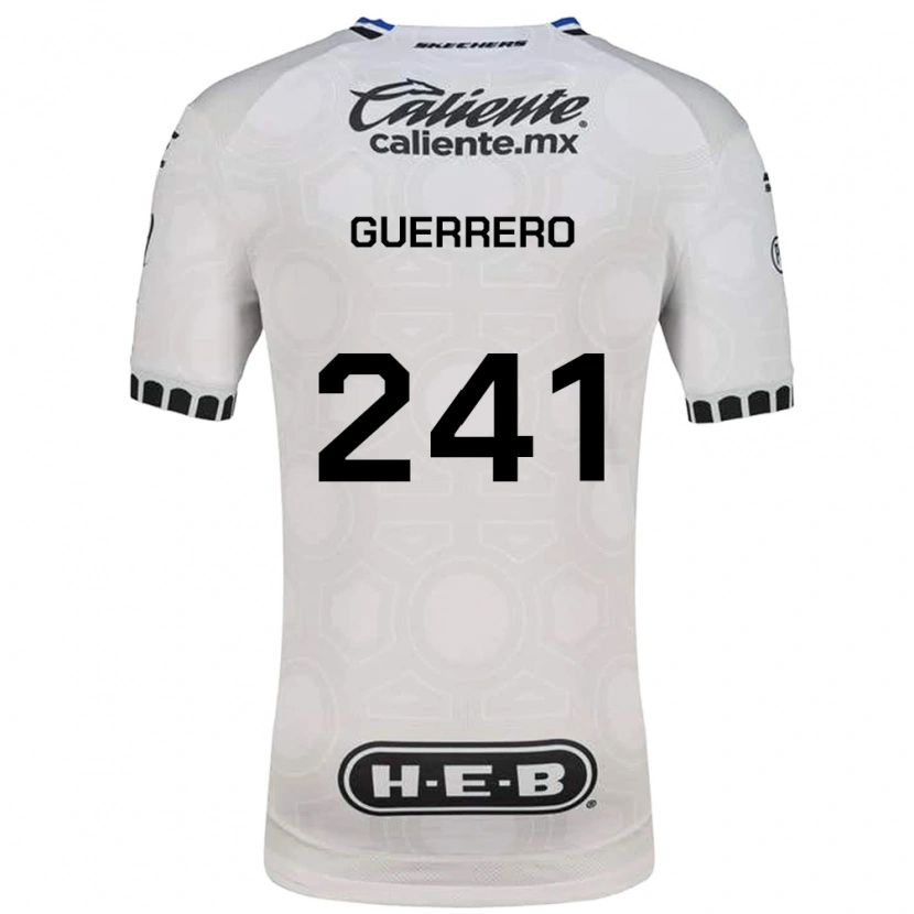 Danxen Niño Camiseta Emiliano Guerrero #241 Blanco Negro Azul 1ª Equipación 2026/27 La Camisa