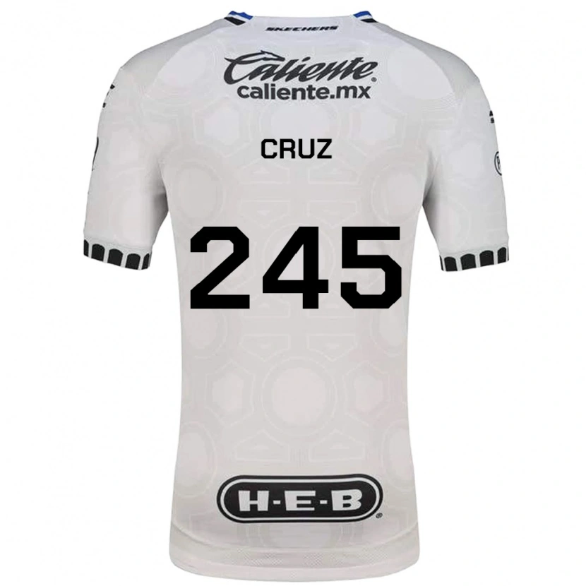 Danxen Niño Camiseta Leonardo Cruz #245 Blanco Negro Azul 1ª Equipación 2026/27 La Camisa