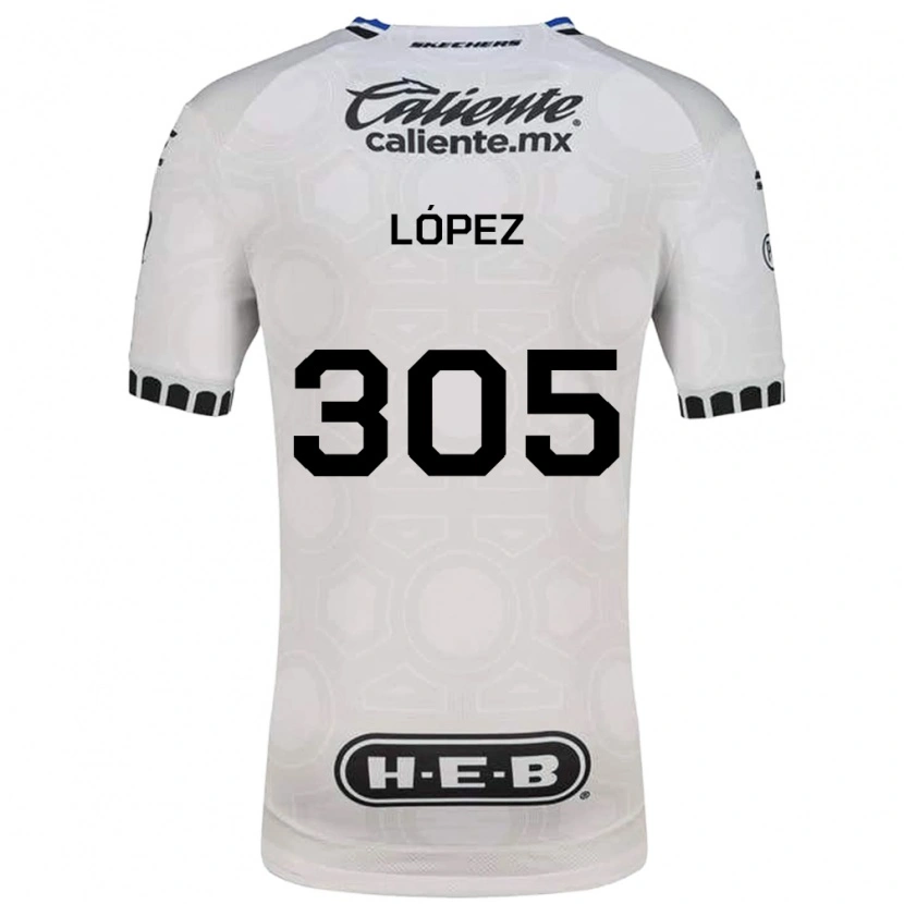 Danxen Niño Camiseta Noé López #305 Blanco Negro Azul 1ª Equipación 2026/27 La Camisa