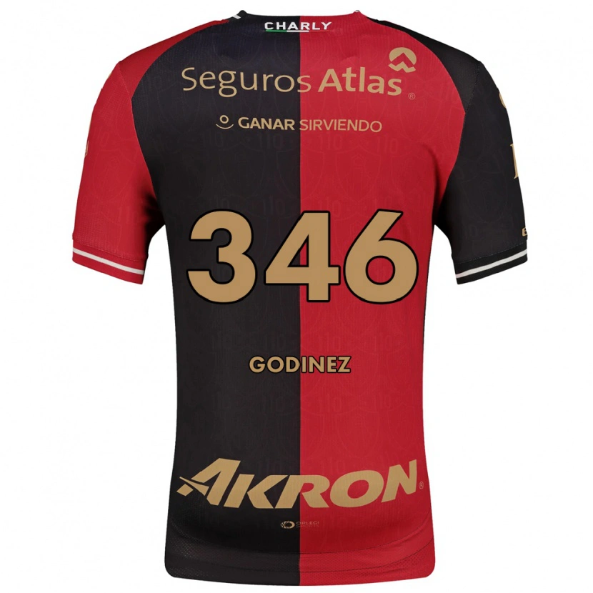 Danxen Niño Camiseta Olmo Godínez #346 Rojo Negro Marrón 1ª Equipación 2026/27 La Camisa