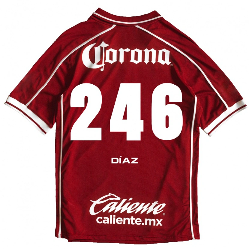 Danxen Niño Camiseta César Díaz #246 Blanco Rojo 1ª Equipación 2026/27 La Camisa