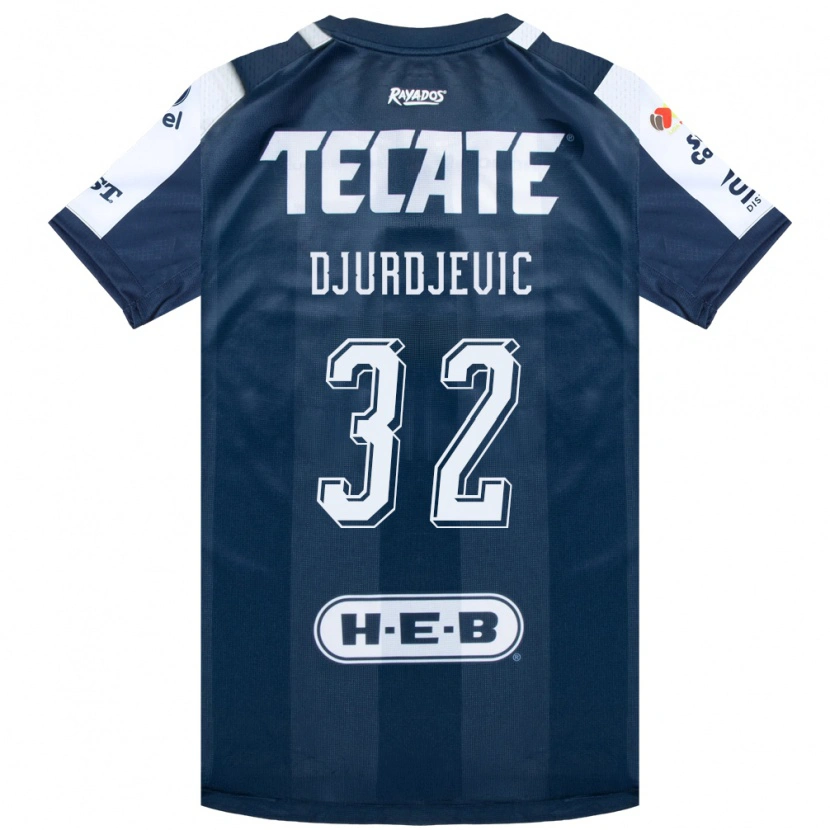 Danxen Niño Camiseta Uros Djurdjevic #32 Azul Tinta Blanco Rojo 1ª Equipación 2026/27 La Camisa