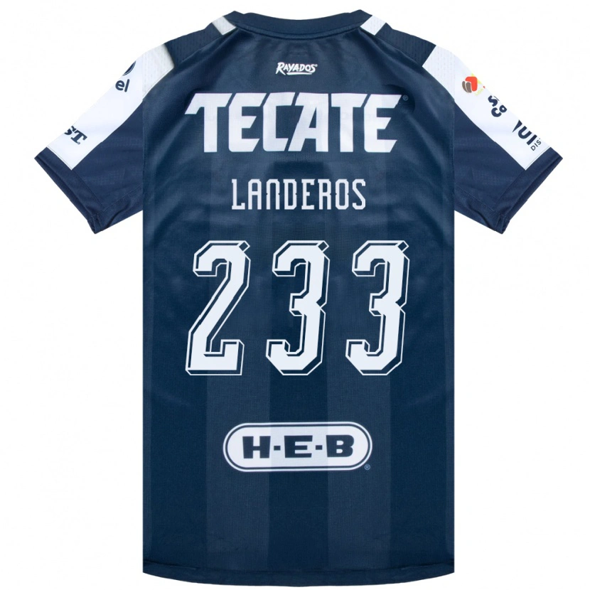 Danxen Niño Camiseta Jorge Landeros #233 Azul Tinta Blanco Rojo 1ª Equipación 2026/27 La Camisa