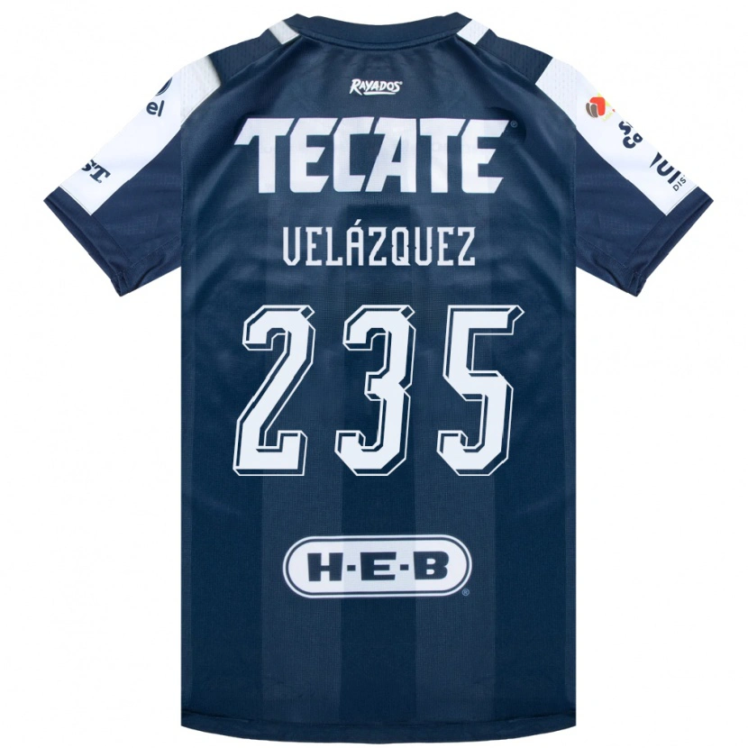 Danxen Niño Camiseta Álvaro Velázquez #235 Azul Tinta Blanco Rojo 1ª Equipación 2026/27 La Camisa