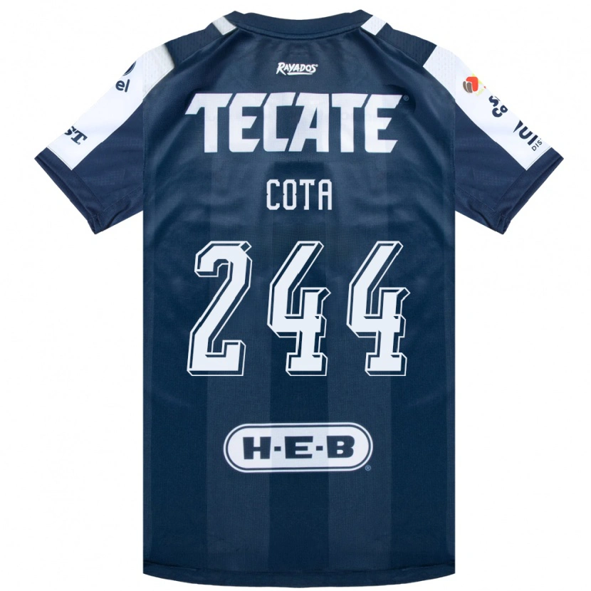 Danxen Niño Camiseta Mario Cota #244 Azul Tinta Blanco Rojo 1ª Equipación 2026/27 La Camisa
