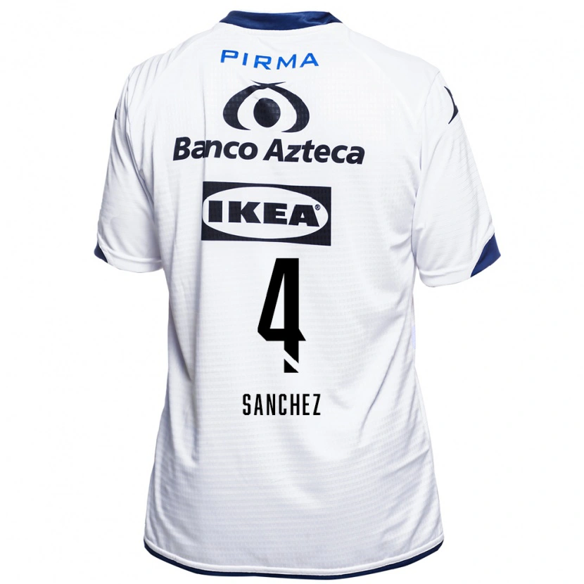 Danxen Niño Camiseta Liliana Sánchez #4 Blanco Negro Azul 1ª Equipación 2026/27 La Camisa