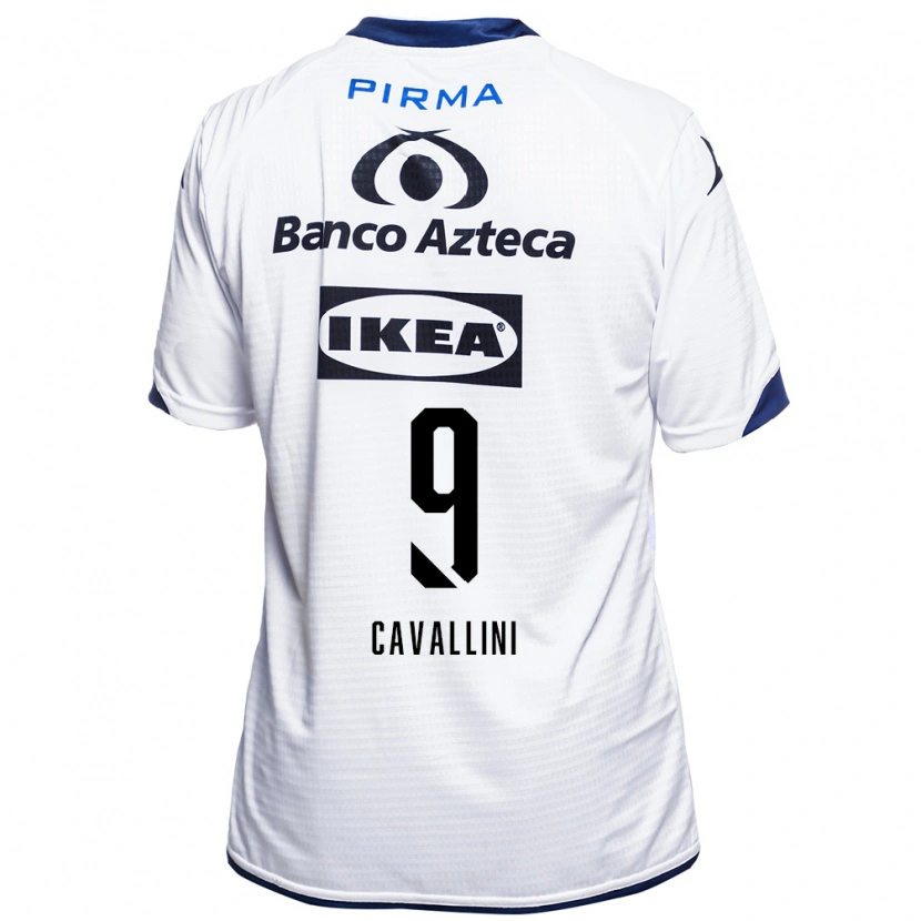 Danxen Niño Camiseta Lucas Cavallini #9 Blanco Negro Azul 1ª Equipación 2026/27 La Camisa