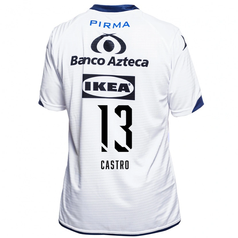Danxen Niño Camiseta Mariam Castro #13 Blanco Negro Azul 1ª Equipación 2026/27 La Camisa
