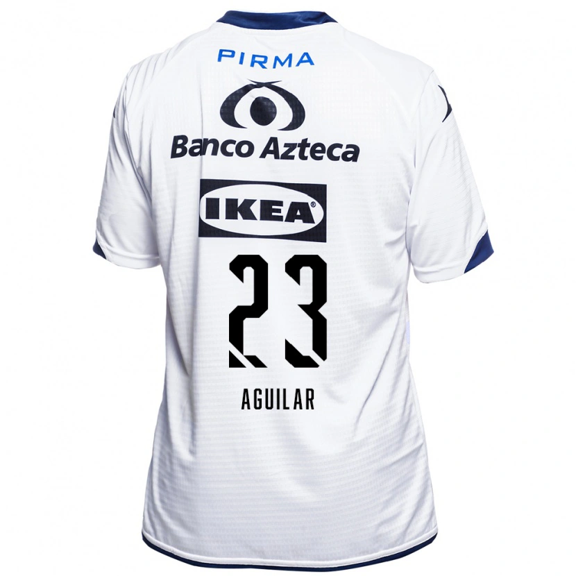 Danxen Niño Camiseta Daniel Aguilar #23 Blanco Negro Azul 1ª Equipación 2026/27 La Camisa