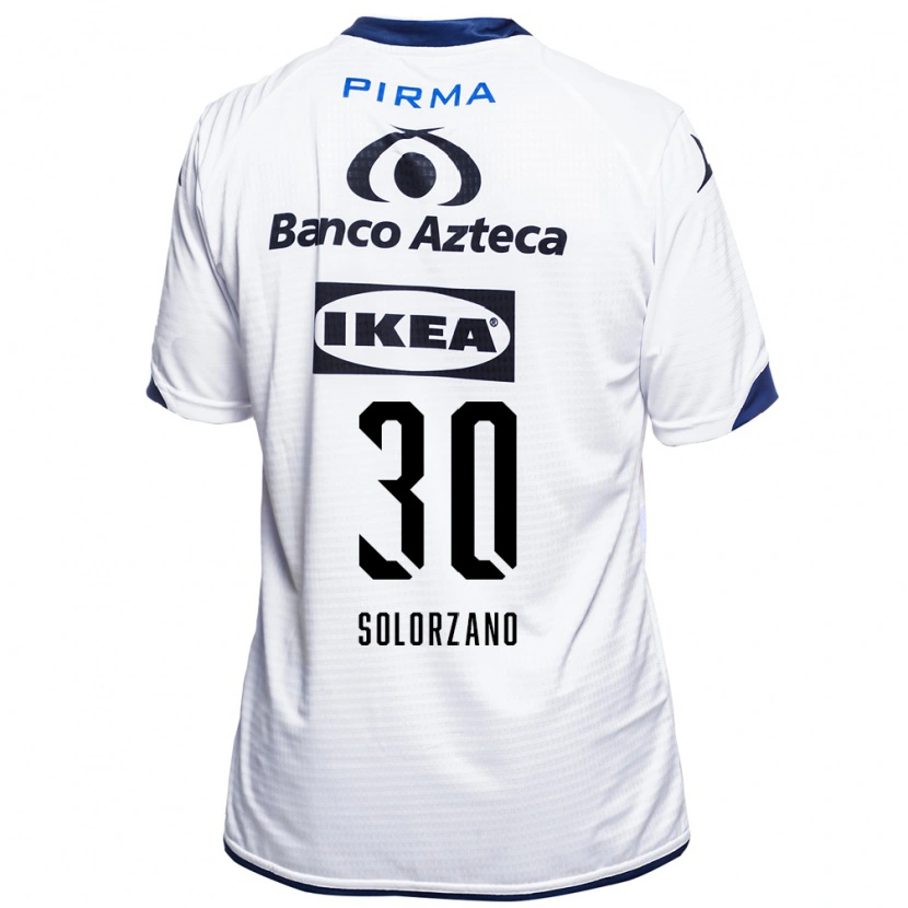 Danxen Niño Camiseta Aisha Solórzano #30 Blanco Negro Azul 1ª Equipación 2026/27 La Camisa