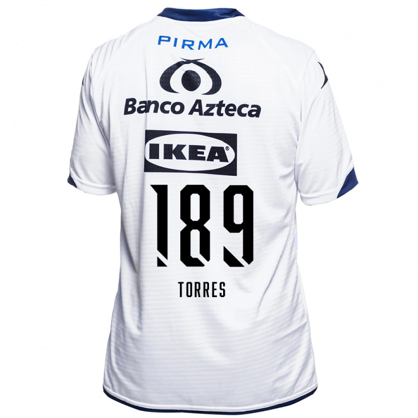 Danxen Niño Camiseta Dylan Torres #189 Blanco Negro Azul 1ª Equipación 2026/27 La Camisa