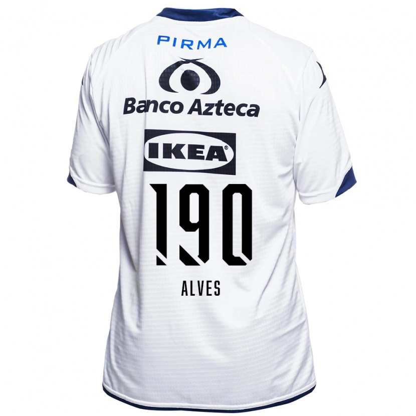 Danxen Niño Camiseta Fabricio Alves #190 Blanco Negro Azul 1ª Equipación 2026/27 La Camisa
