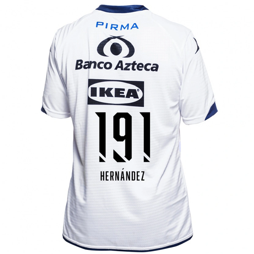 Danxen Niño Camiseta Brian Hernández #191 Blanco Negro Azul 1ª Equipación 2026/27 La Camisa