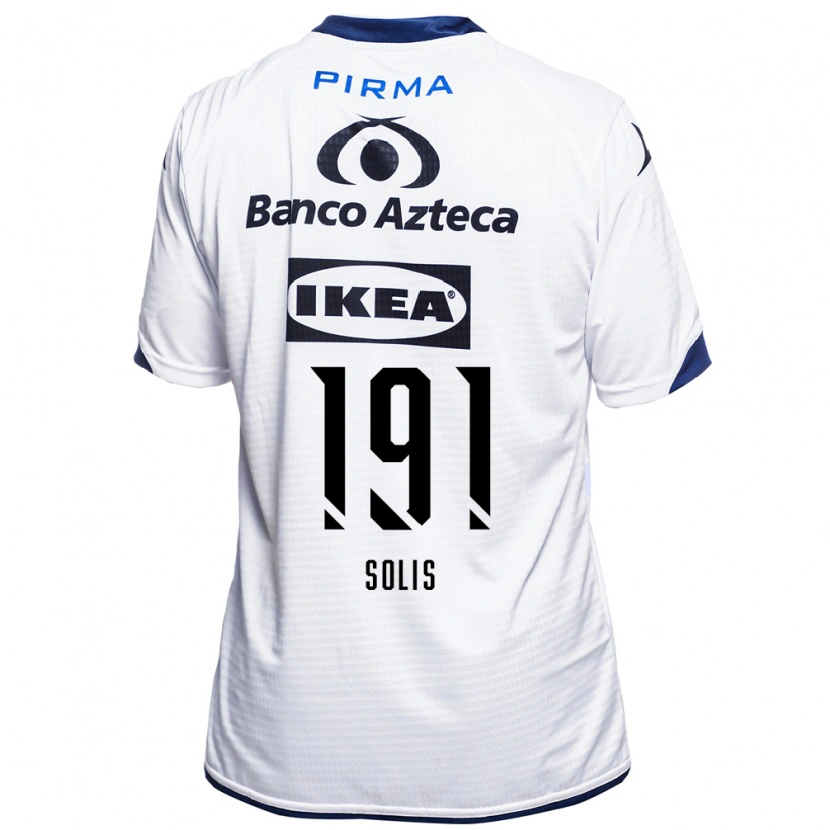 Danxen Niño Camiseta César Solís #191 Blanco Negro Azul 1ª Equipación 2026/27 La Camisa
