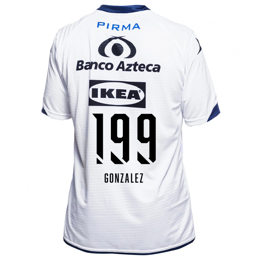 Danxen Niño Camiseta Samuel González #199 Blanco Negro Azul 1ª Equipación 2026/27 La Camisa
