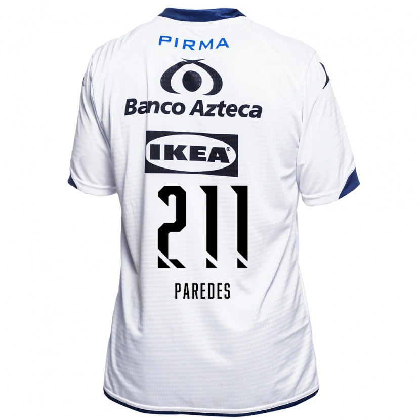 Danxen Niño Camiseta Iker Paredes #211 Blanco Negro Azul 1ª Equipación 2026/27 La Camisa